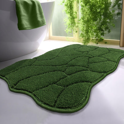 BSICPRO ‌Purple Bathroom Rugs, 24x36 Floral Bath Mats, French Rustic Style
