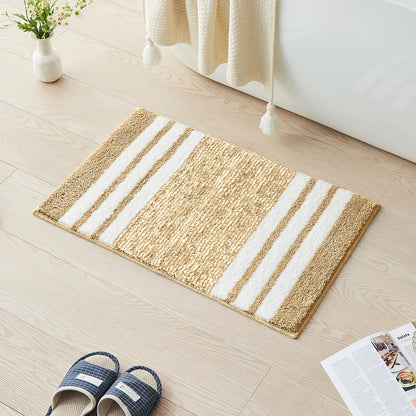 CozeCube Navy Blue Bath Mat 24"x16" Non Slip Washable Rug
