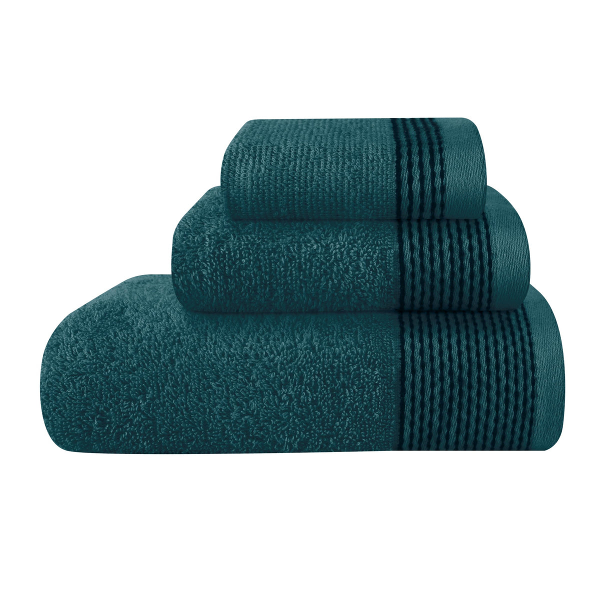 Belizzi Home 100% Cotton Ultra Soft 6 Pack Towel Set, Contains 2 Bath Towels 28x55 inchs, 2 Hand Towels 16x24 inchs & 2 Washcloths 12x12 inchs, Compact Lightweight & Highly Absorbant - Black