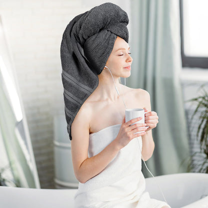 Utopia Towels 4 Pack XL Bath Towels, 30x60 in, Cotton, Grey
