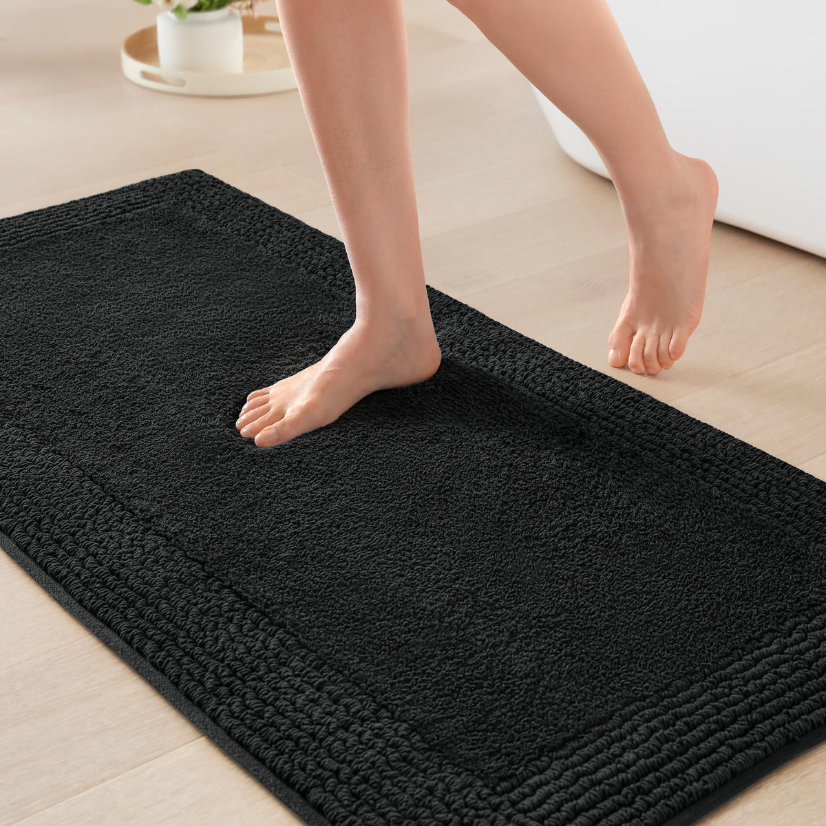 Madison Park Splendor Reversible 100% Cotton Bath Rug, 21 x 34, White