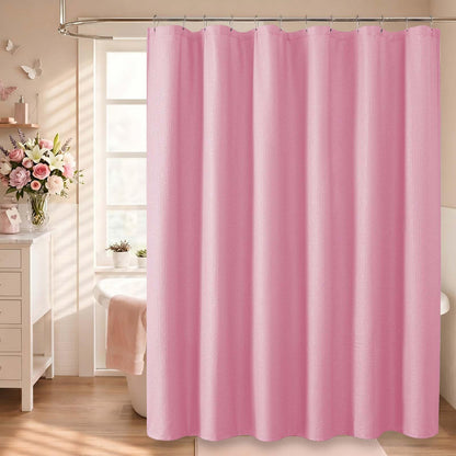 OVZME Berry Cute Shower Curtain, Embossed Textured Fabric Shower Curtain for Bathroom - Soft Cloth & Hotel Spa Luxury, Water Repellent, Machine Washable Shower Curtain, 72X72, Glacier Blue