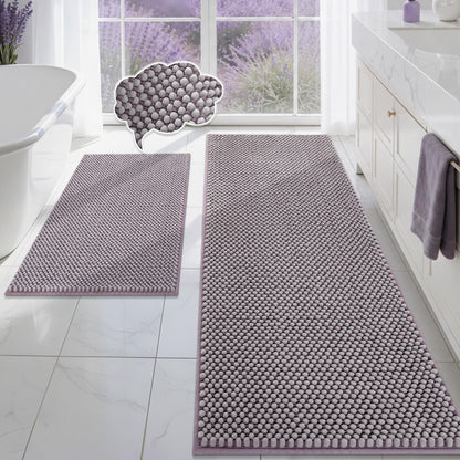 BSICPRO Bathroom Rugs Set 2 Piece, Light Blue, 20"x32" + 16"x24"