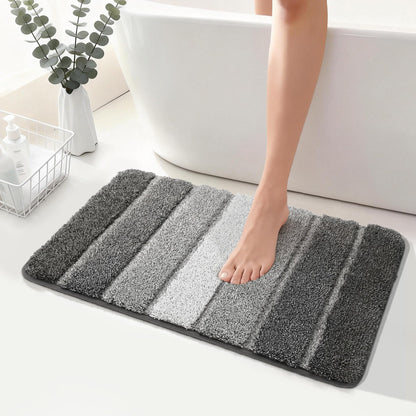 COSY HOMEER Bathroom Rugs 24x17,Ultra Soft Absorbent Bath Mat,Grey