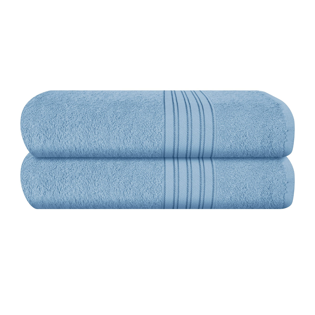 BOUTIQUO 6 Pack Cotton Towel Set, Contains 2 Bath Towels 28x55 inch, 2 Hand Towels 16x24 inch & 2 Wash Coths 12x12 inch, Ideal Everyday use, Ultra Soft Compact & Lightweight - Purple
