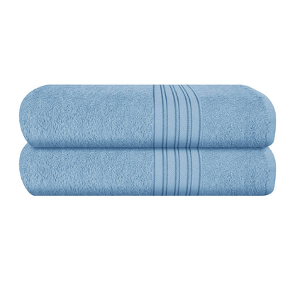 BOUTIQUO 6 Pack Cotton Towel Set, Contains 2 Bath Towels 28x55 inch, 2 Hand Towels 16x24 inch & 2 Wash Coths 12x12 inch, Ideal Everyday use, Ultra Soft Compact & Lightweight - Purple
