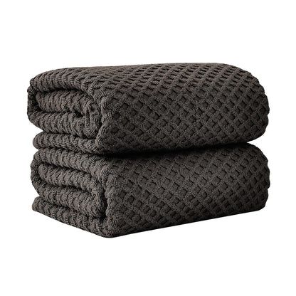 Great Bay Home Bath Towels - 100% Cotton 6 Piece Towel Set - Diamond Waffle Weave - Absorbent, Durable, Quick-Dry Towels for Bathroom (Copper)