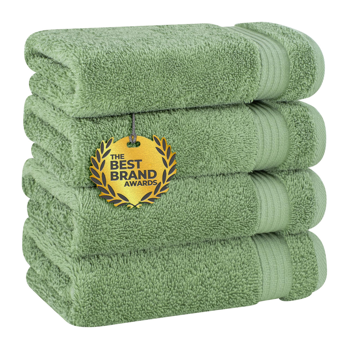 Cotton Paradise 100% Cotton Turkish Towel Set, Soft Absorbent Quick Dry, 6 Piece Towel Set, Beige