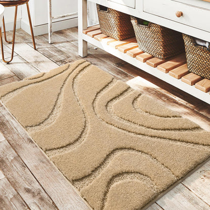 DEXDE Bathroom Rugs Runner 24x60 Long Non-Slip Bath Mats Floor Shower Gray