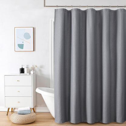 OVZME Berry Cute Shower Curtain, Embossed Textured Fabric Shower Curtain for Bathroom - Soft Cloth & Hotel Spa Luxury, Water Repellent, Machine Washable Shower Curtain, 72X72, Glacier Blue