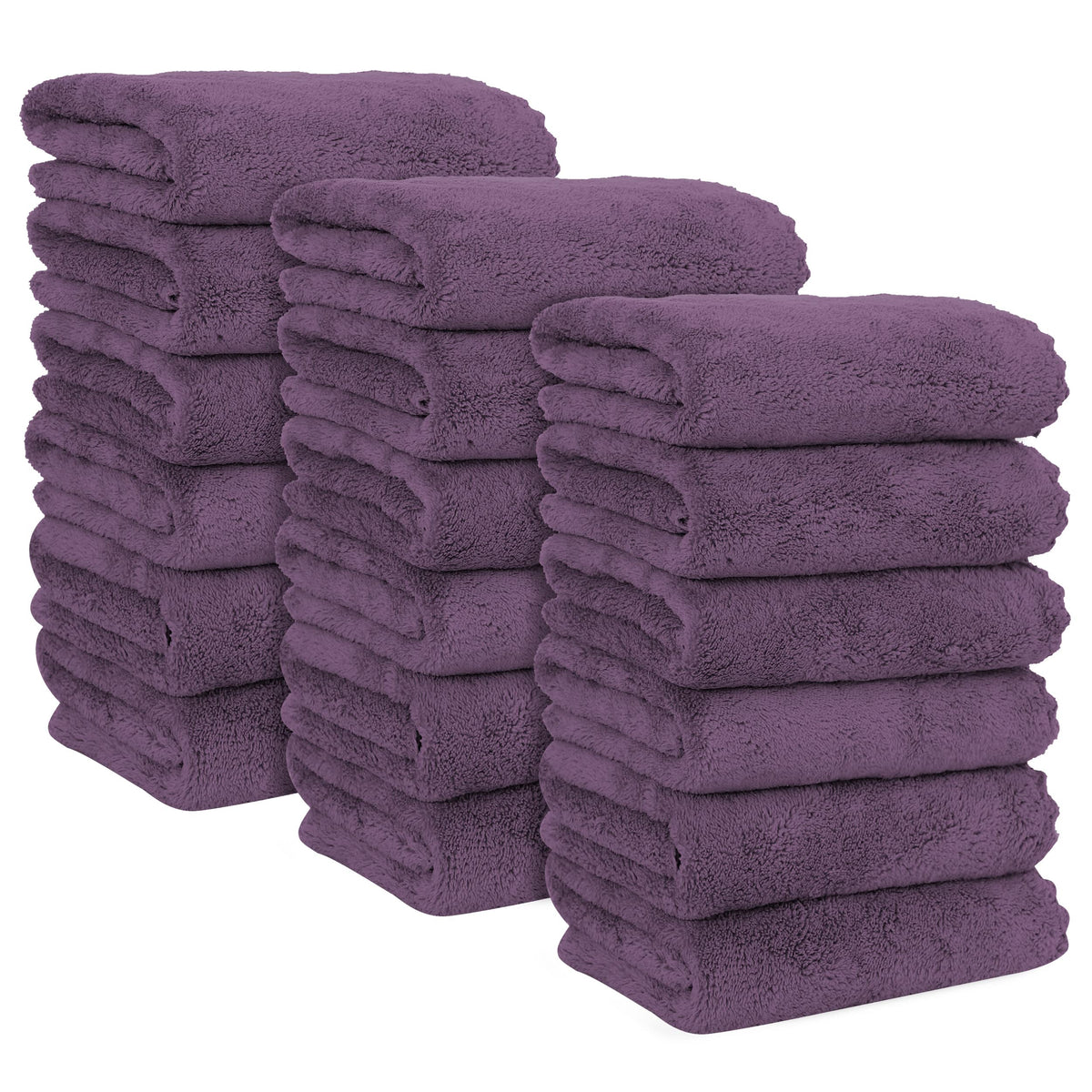 MOONQUEEN 6 Pack Premium Hand Towels - Quick Drying - Microfiber Coral Velvet Highly Absorbent Towels - Multipurpose Use as Hotel, Bathroom, Shower, Spa, Hand Towel 16 x 28 inches (Brown)