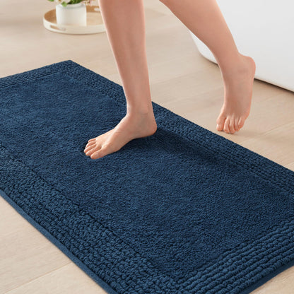 Madison Park Splendor Reversible 100% Cotton Bath Rug, 21 x 34, White