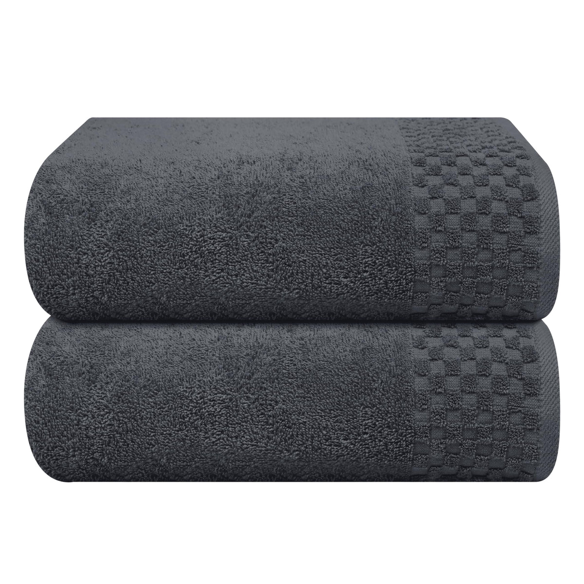 MyOwn Premium Cotton 6 Pack Towel Set for Bathroom, Contains 2 Bath Towels 28x55 inch, 2 Hand Towels 16x24 inch & 2 Wash Coths 12x12 inch, Ideal Everyday use, Compact & Lightweight - Black