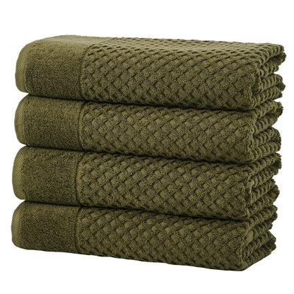 Great Bay Home Bath Towels - 100% Cotton 6 Piece Towel Set - Diamond Waffle Weave - Absorbent, Durable, Quick-Dry Towels for Bathroom (Copper)