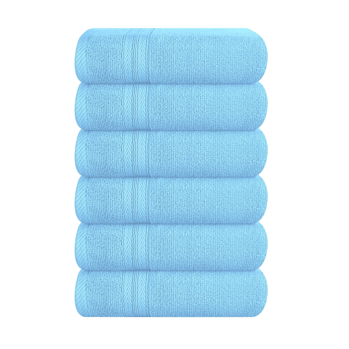 BOUTIQUO Navy Blue Towel Set - 8 Piece Bathroom Towel Set - 100% Ring Spun Cotton, 2 Bath Towel 27x54, 2 Hand Towel 16x28, 4 Washcloth 13x13 - Ultra Soft Highly Absorbent