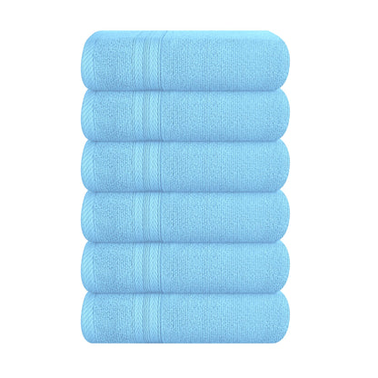 BOUTIQUO Navy Blue Towel Set - 8 Piece Bathroom Towel Set - 100% Ring Spun Cotton, 2 Bath Towel 27x54, 2 Hand Towel 16x28, 4 Washcloth 13x13 - Ultra Soft Highly Absorbent