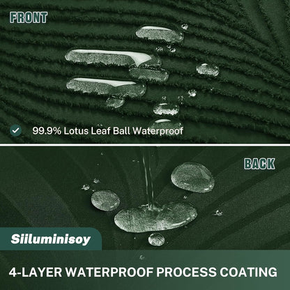 Siiluminisoy Dark Green Boho Shower Curtain Green Shower Curtain for Bathroom Fabric Tufted Chervon Textured Shower Curtains Elegant Cloth Shower Curtains Cute, 72" x72"
