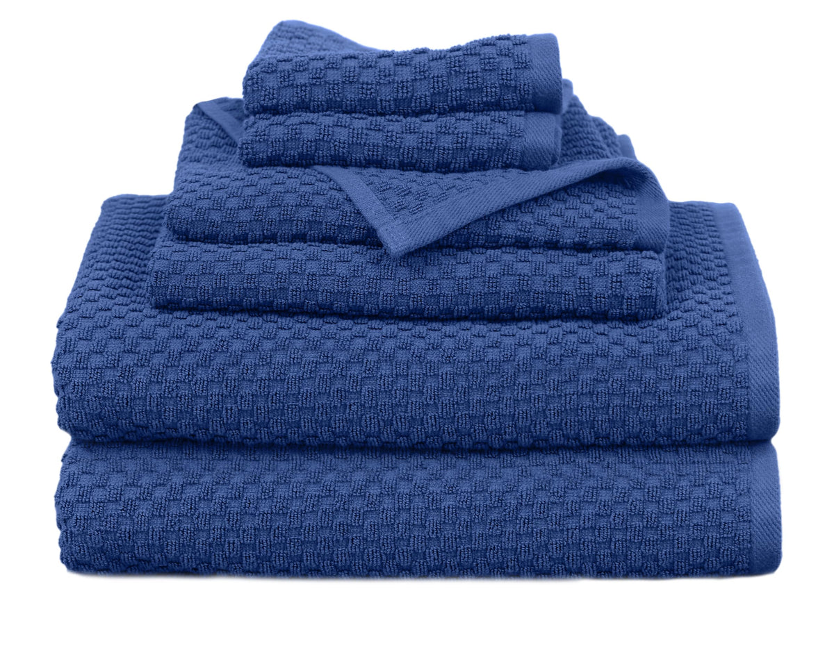 COTTON CRAFT Euro Spa Waffle Weave Bath Towels - Set of 4 Grey Towels
