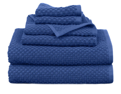 COTTON CRAFT Euro Spa Waffle Weave Bath Towels - Set of 4 Grey Towels