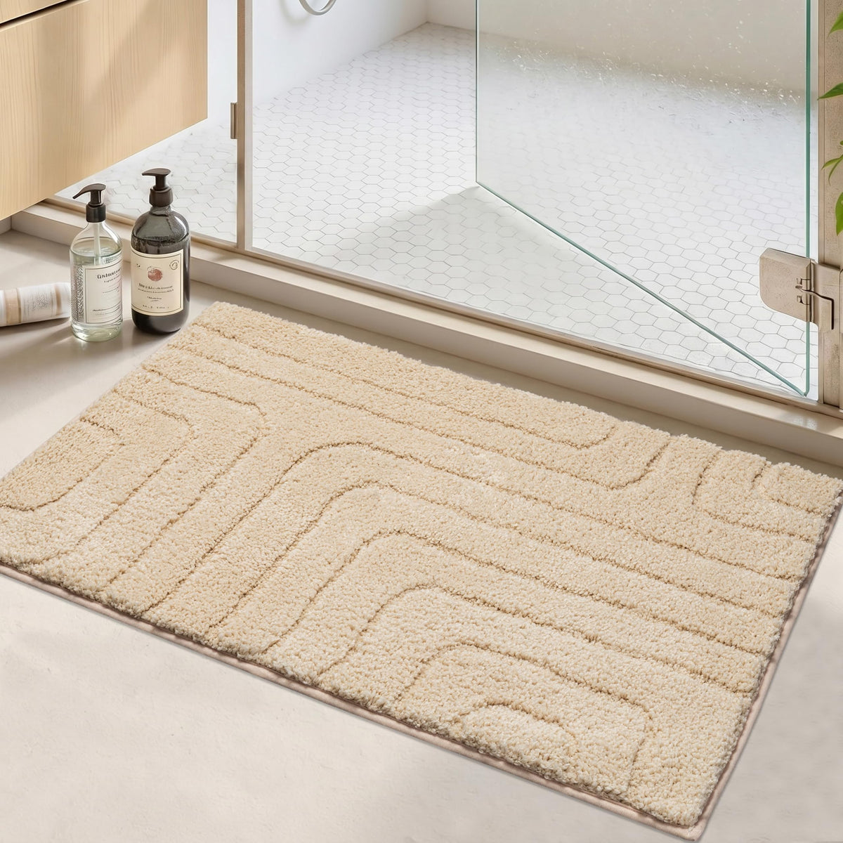 Oval Bathroom Rugs Non Slip Absorbent Ultra Luxury Fluffy