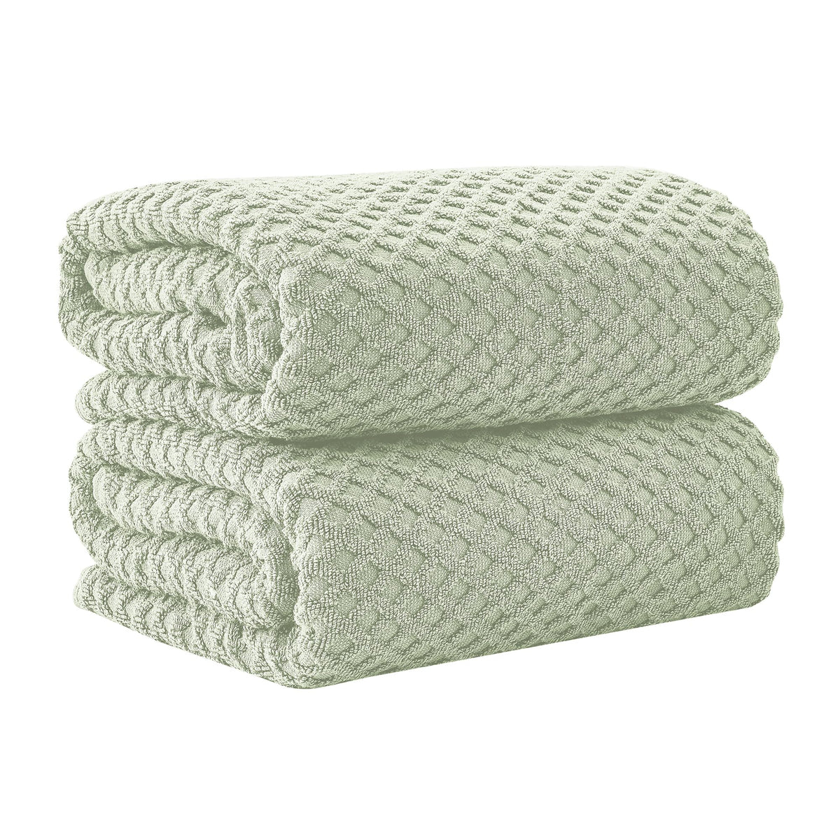 Great Bay Home Bath Towels - 100% Cotton 6 Piece Towel Set - Diamond Waffle Weave - Absorbent, Durable, Quick-Dry Towels for Bathroom (Copper)