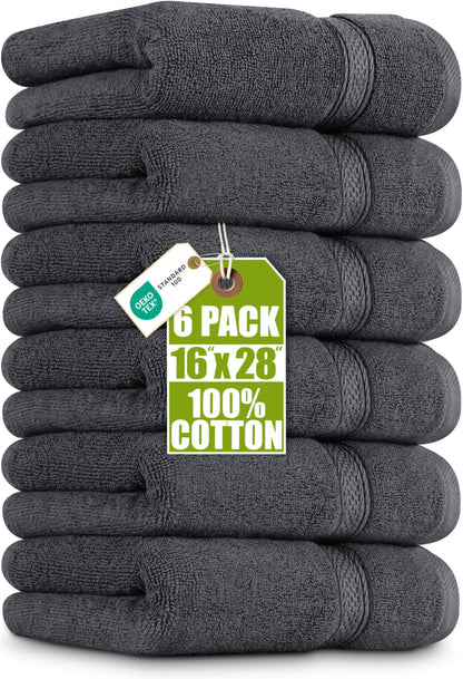 Utopia Towels 6 Pack Premium Hand Towels, 16x28 in, 600 GSM Cotton, Navy