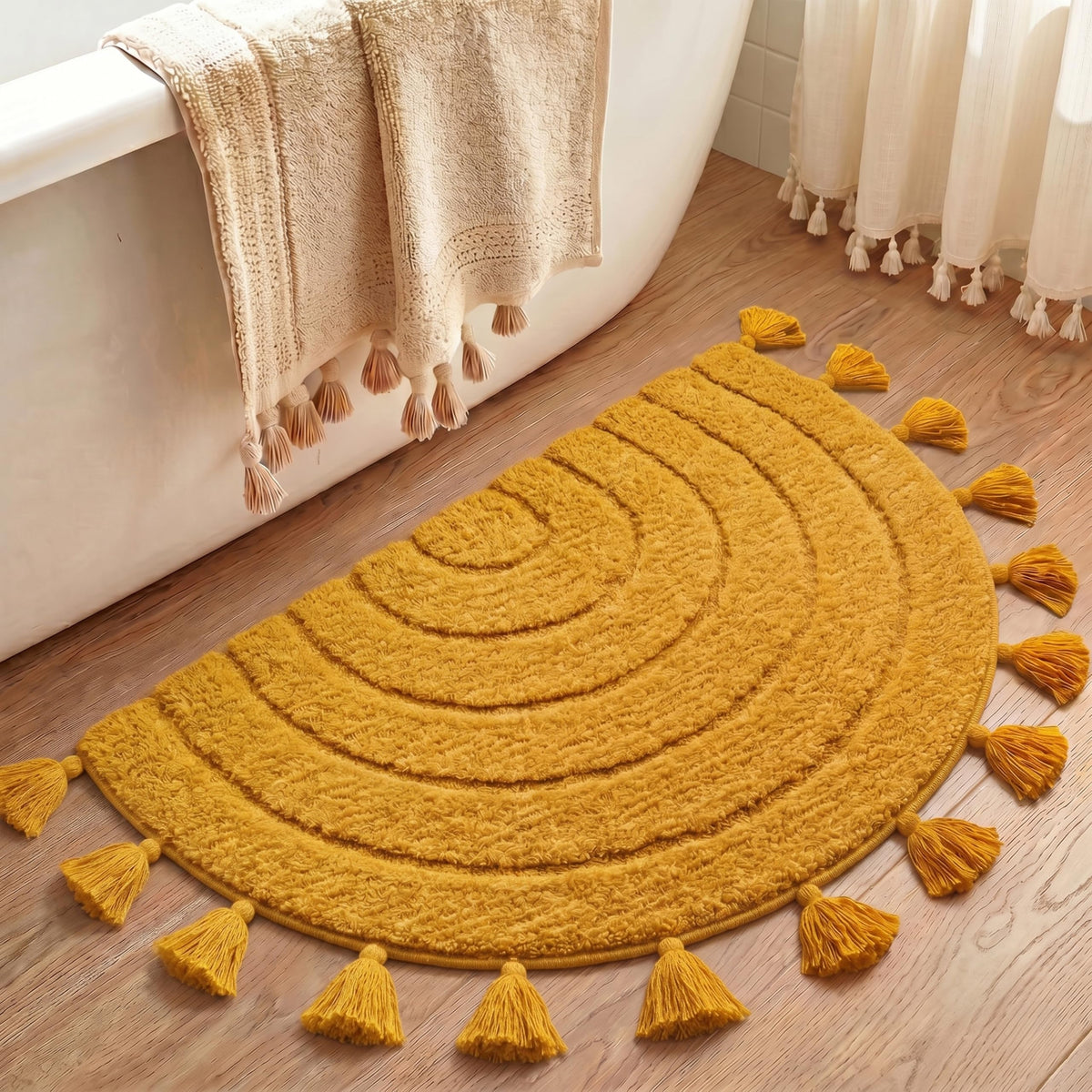 Oval Bathroom Rugs Non Slip Absorbent Ultra Luxury Fluffy