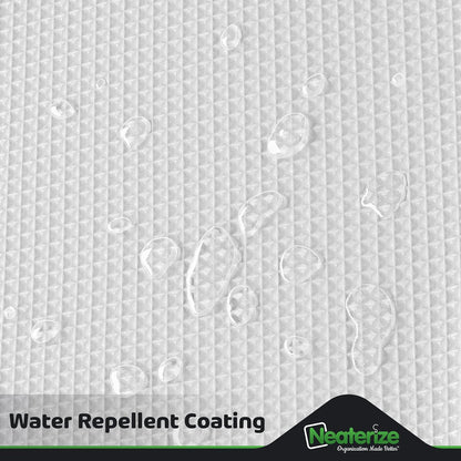 NEATERIZE Stall Shower Curtain White - Hotel Style Shower Curtains for Bathroom with Waffle Design, 36x72 Inches - White Fabric Shower Curtain - Cortinas de Baño Elegantes