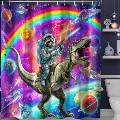 Accnicc Cute Cat Shower Curtain Funny Fun Cool Cats Monet Shower Curtains for Bathroom Water Lilies Waterproof Fabric Bath Curtain Decor 72 X 72 Inch