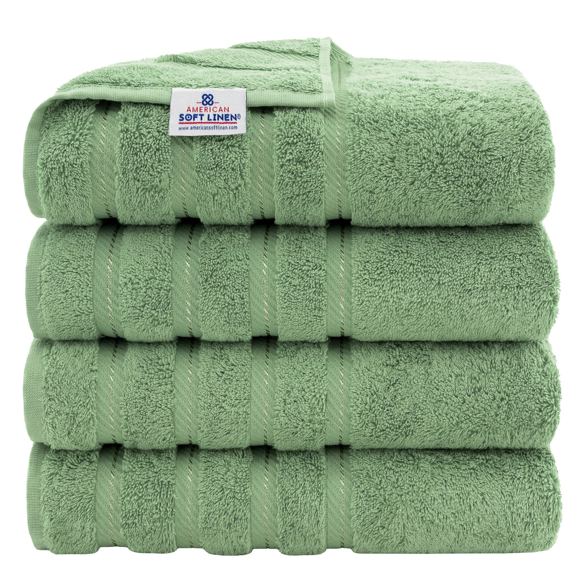 American Soft Linen 100% Cotton Luxury Turkish Towels, 4 PC Bath Towel Set
