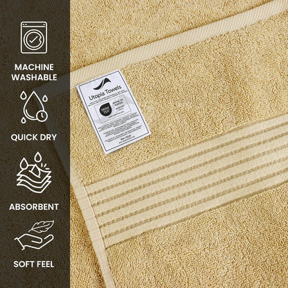 Utopia Towels 6 Pack Bath Towels, 27x54 in, 100% Cotton, Variety