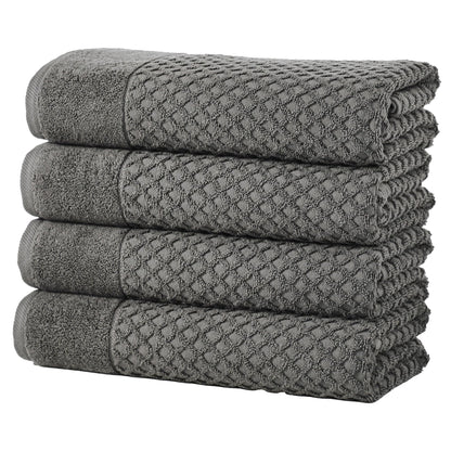 Great Bay Home Bath Towels - 100% Cotton 6 Piece Towel Set - Diamond Waffle Weave - Absorbent, Durable, Quick-Dry Towels for Bathroom (Copper)