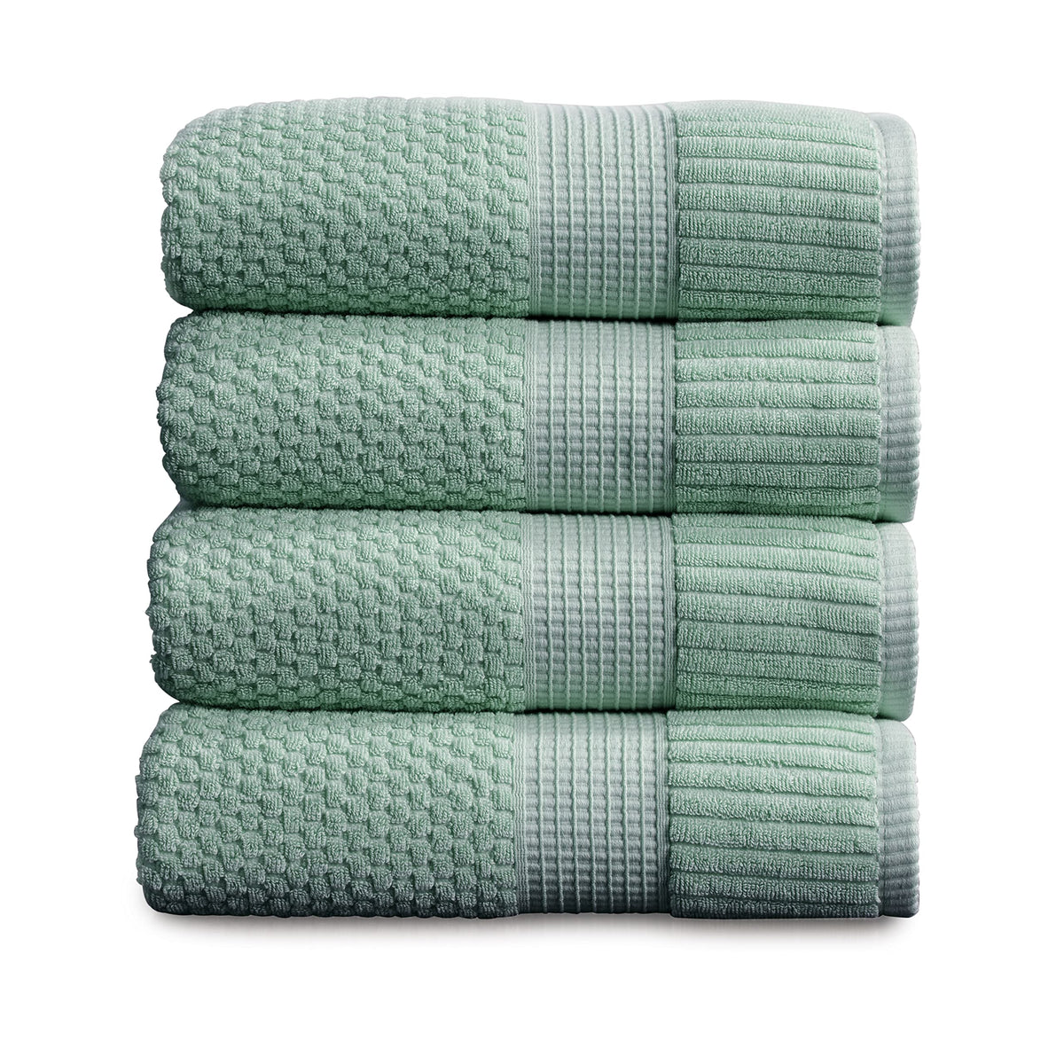 NY Loft 100% Cotton 4-Pack Bath Towel Set | White | Oeko-TEX | Quick-Dry