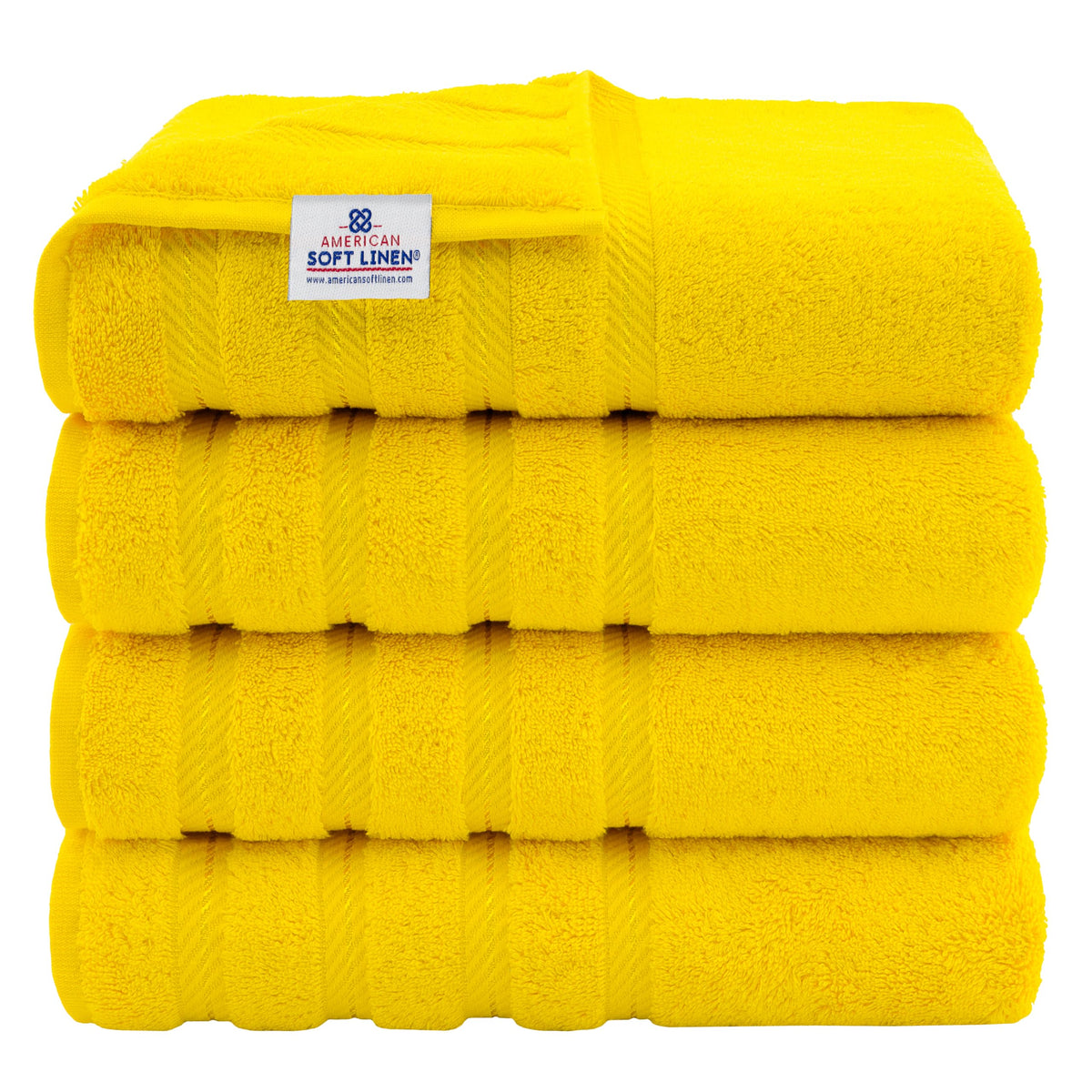 American Soft Linen 100% Cotton Luxury Turkish Towels, 4 PC Bath Towel Set