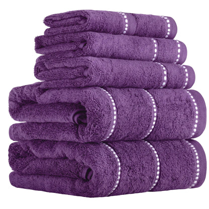Lavish Home Bathroom Towels Set, Bathroom Accessories, Taupe, Set of 6