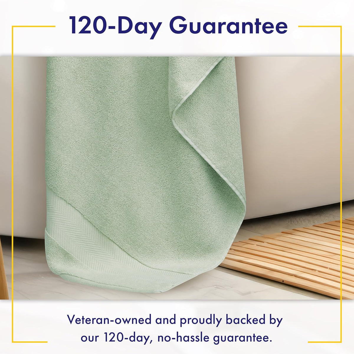 Alusa Home Ultra Soft & Plush Viscose from Bamboo Bath Towels - 700 GSM Luxury Bath Towels - 6 Piece Set - Super Absorbent & Quick Drying (Eucalyptus Green)