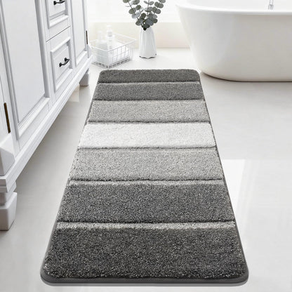 COSY HOMEER Bathroom Rugs 24x17,Ultra Soft Absorbent Bath Mat,Grey