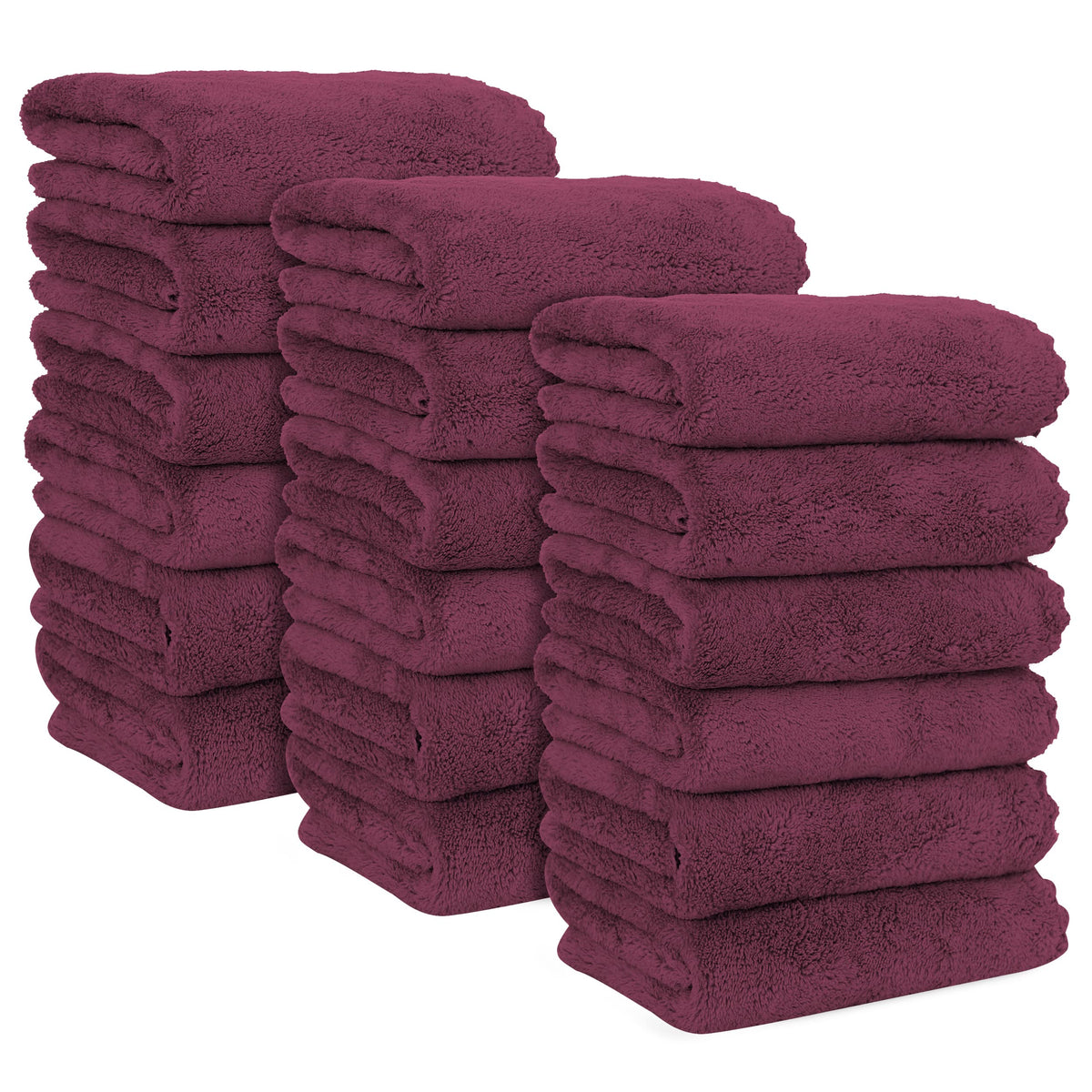 MOONQUEEN 6 Pack Premium Hand Towels - Quick Drying - Microfiber Coral Velvet Highly Absorbent Towels - Multipurpose Use as Hotel, Bathroom, Shower, Spa, Hand Towel 16 x 28 inches (Brown)