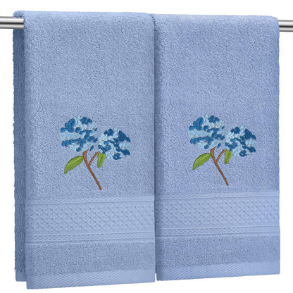 SmoothNovelty 2 Pcs Butterfly Hand Towels Purple Bathroom Decor 14x29 Inch