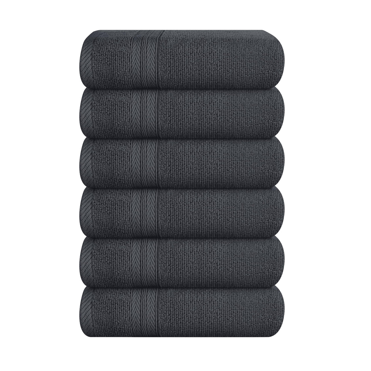 BOUTIQUO Navy Blue Towel Set - 8 Piece Bathroom Towel Set - 100% Ring Spun Cotton, 2 Bath Towel 27x54, 2 Hand Towel 16x28, 4 Washcloth 13x13 - Ultra Soft Highly Absorbent