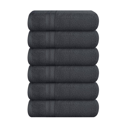 BOUTIQUO Navy Blue Towel Set - 8 Piece Bathroom Towel Set - 100% Ring Spun Cotton, 2 Bath Towel 27x54, 2 Hand Towel 16x28, 4 Washcloth 13x13 - Ultra Soft Highly Absorbent