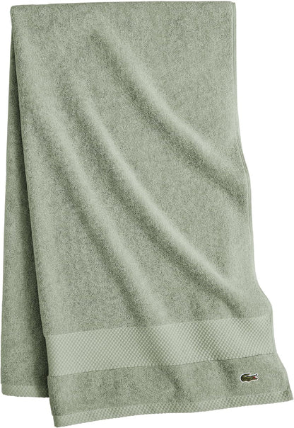 Lacoste Heritage 100% Supima Cotton Bath Towel 30" x 54", White