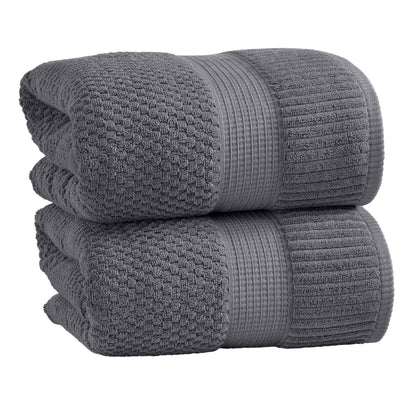 NY Loft 100% Cotton 4-Pack Bath Towel Set | White | Oeko-TEX | Quick-Dry