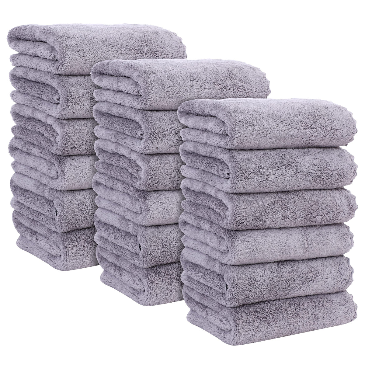 MOONQUEEN 6 Pack Premium Hand Towels - Quick Drying - Microfiber Coral Velvet Highly Absorbent Towels - Multipurpose Use as Hotel, Bathroom, Shower, Spa, Hand Towel 16 x 28 inches (Brown)