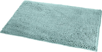 Amazon Basics Bathroom Rugs, Extra Soft Absorbent Shag Bath Rugs, Non-Slip Backing, Quick Drying, Machine Washable, Plush Comfort for Bathroom Floor, Tub and Shower, 21" x 34", Seafoam Green