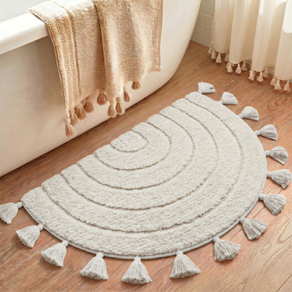 Oval Bathroom Rugs Non Slip Absorbent Ultra Luxury Fluffy