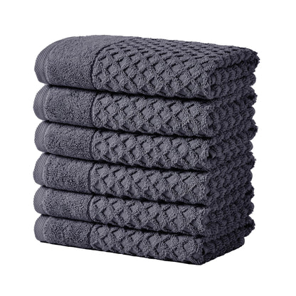 Great Bay Home Bath Towels - 100% Cotton 6 Piece Towel Set - Diamond Waffle Weave - Absorbent, Durable, Quick-Dry Towels for Bathroom (Copper)