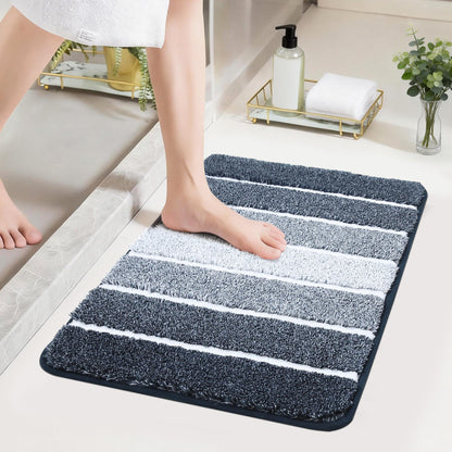 COSY HOMEER Bathroom Rugs 24x17,Ultra Soft Absorbent Bath Mat,Grey
