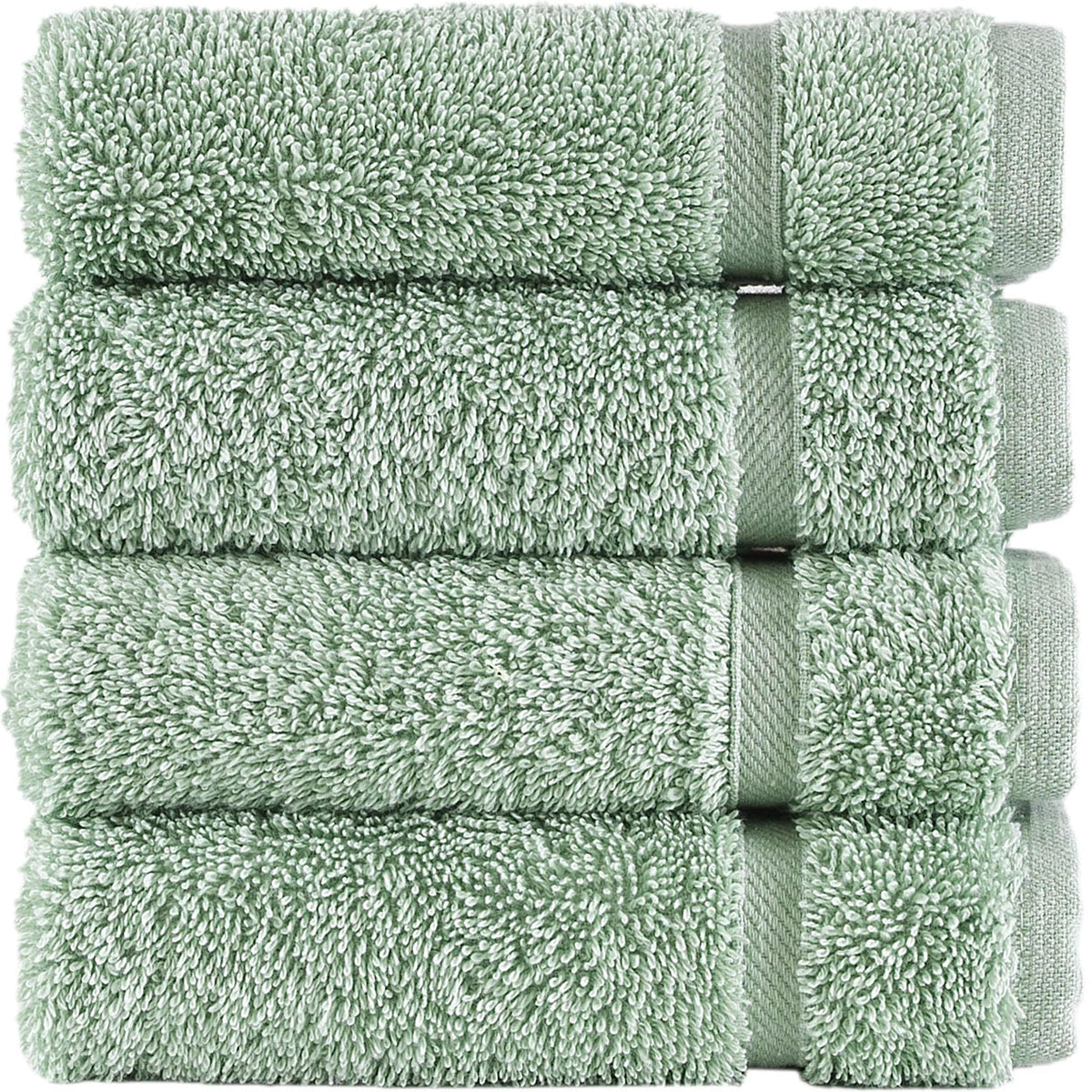 Hawmam Linen Cream 6 Piece Bath Towels Set for Bathroom Original Turkish Cotton Soft, Absorbent and Premium 2 Bath Towels, 2 Hand Towels, 2 Washcloths (Sea Salt)