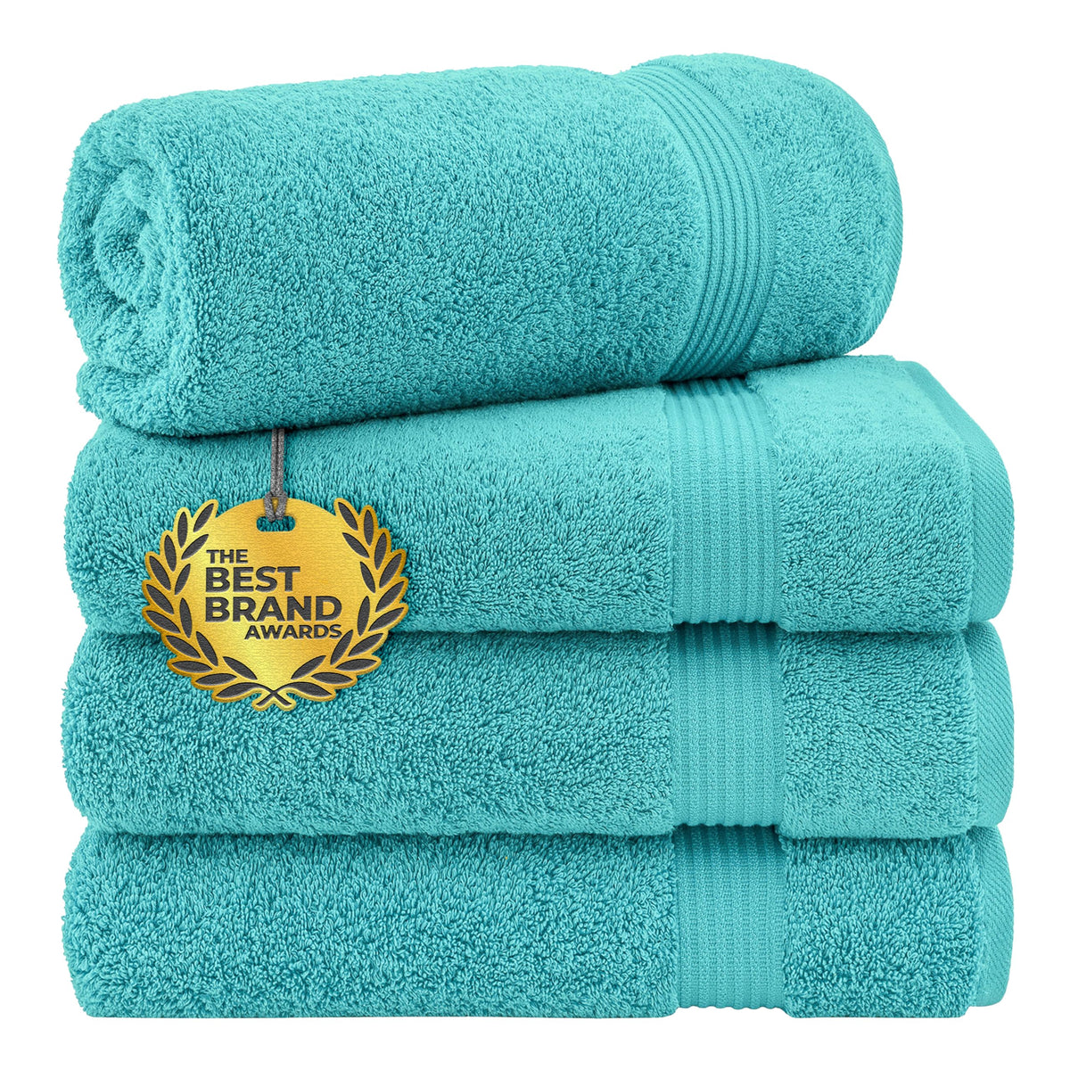 Cotton Paradise 100% Cotton Turkish Towel Set, Soft Absorbent Quick Dry, 6 Piece Towel Set, Beige